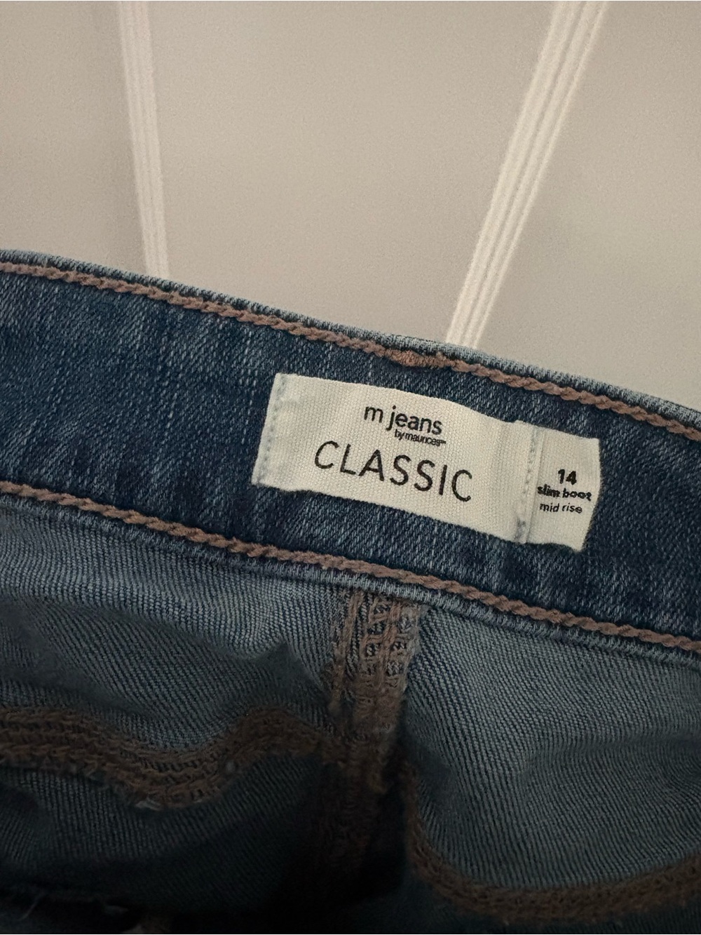 M jeans classic size 14 slim boot mid rise